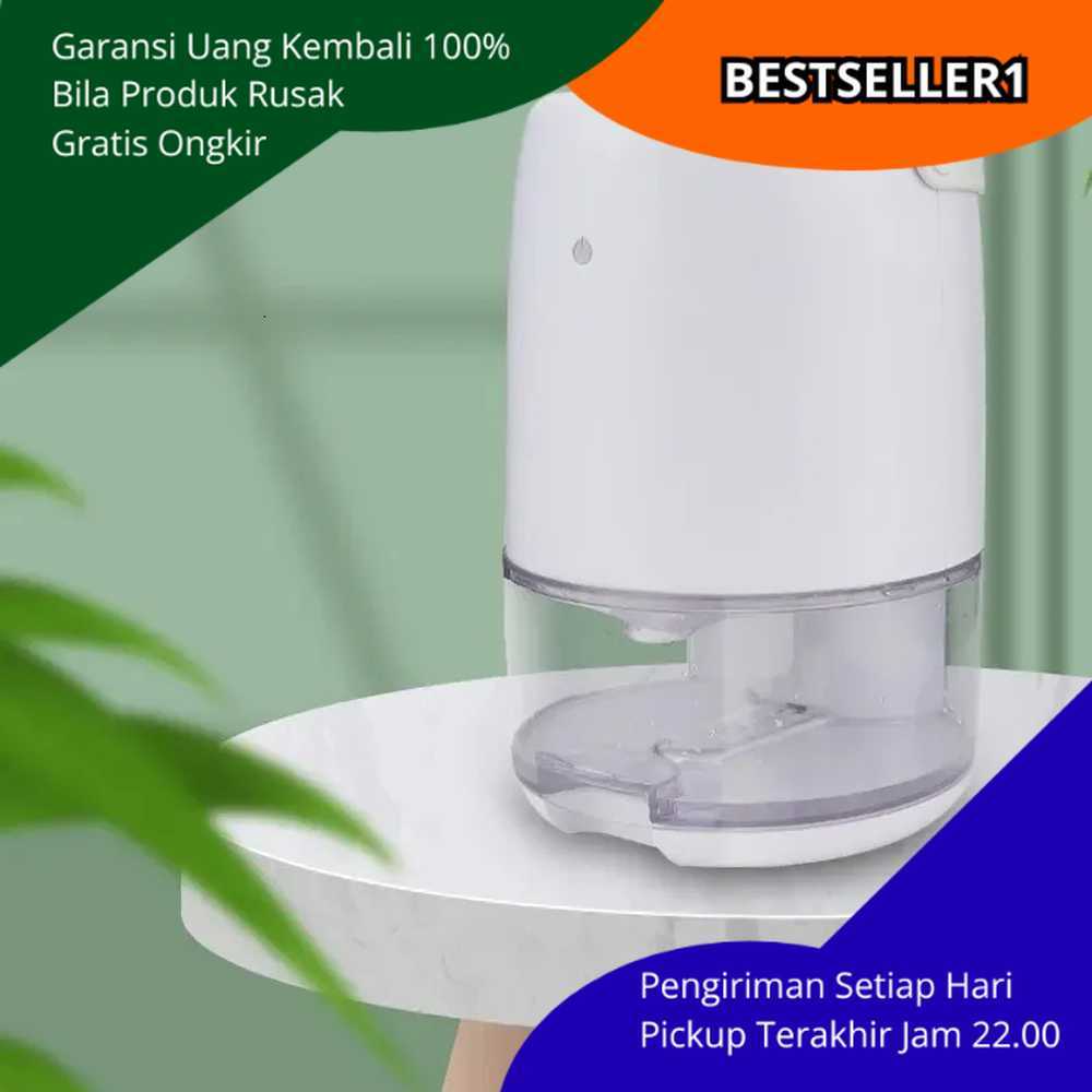 Alat Dehumidifier Moisture Absorber Untuk Rumah Kamar Lemari Low Noise 40dB Dengan Lampu RGB Tangki 
