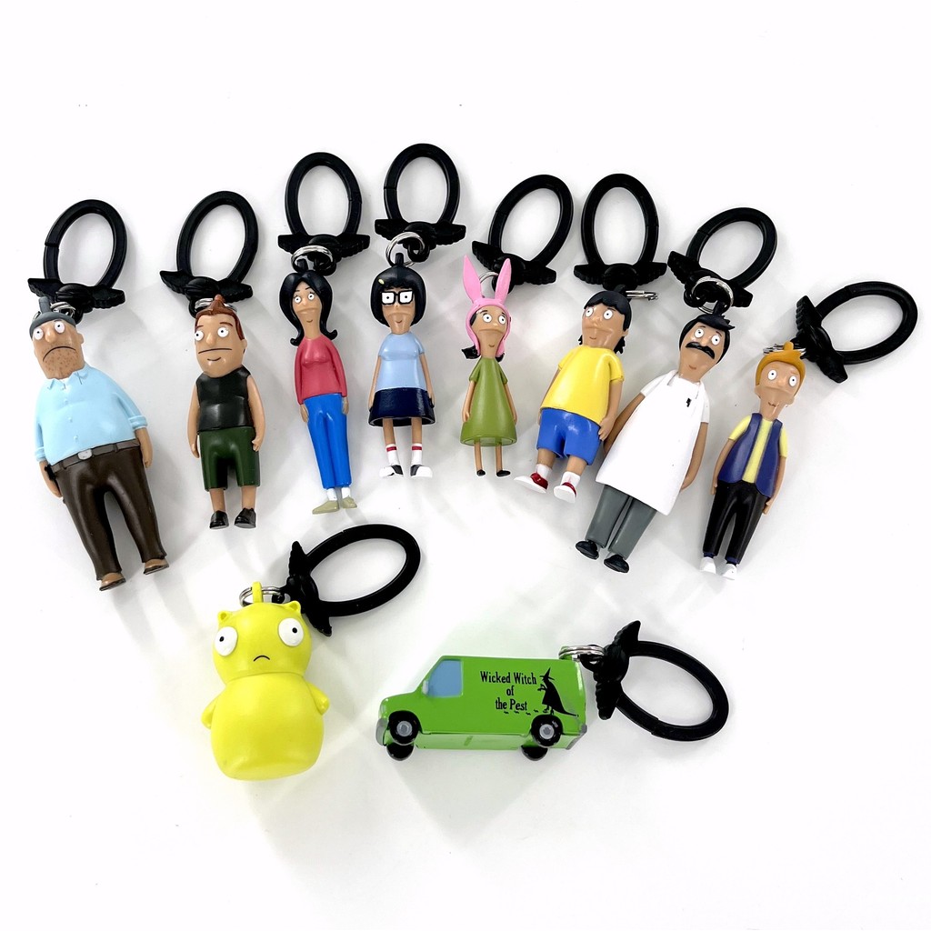 ROMA'c STORE Original Cartoon Anime Bobs Hamburgers Figure Bob Tina Louis Gene Linda Figure Keychain