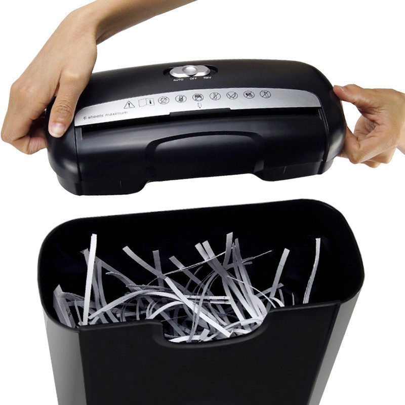 Small Paper Shredder Office Household Electric Mini Shredder Filler Strip 6mm Strip Paper Cutter