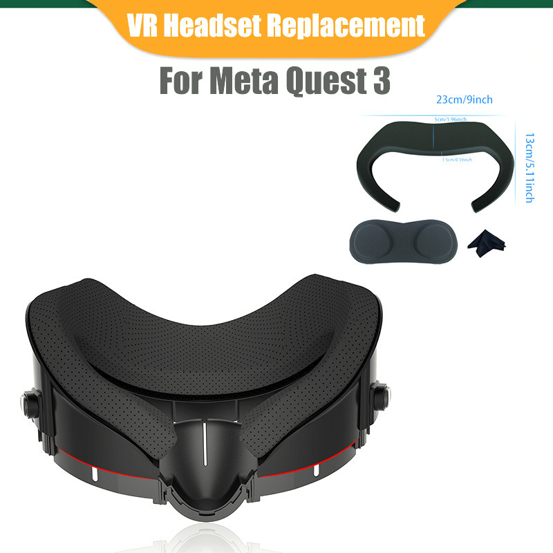 Face Mask For Meta Quest 3 VR Headset PU Leather Pad Face Interface Replacement Mask For Quest 3 VR 