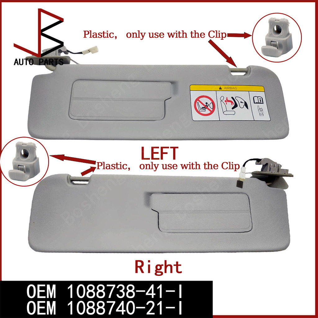 For Tesla Model 3 2017-2023 Model Y 2020-2025 Onwards Left & Right Sun Visor OEM 1088738-41-I 108874