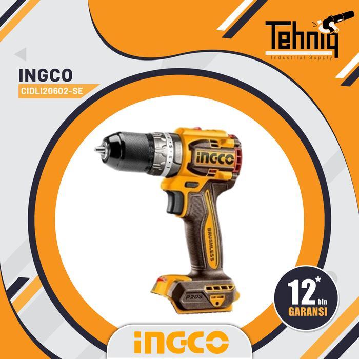 Ingco CIDLI20668 Mesin Bor Tembok Beton 20V / Brushless Impact Drill 13mm Ingco CIDLI20668