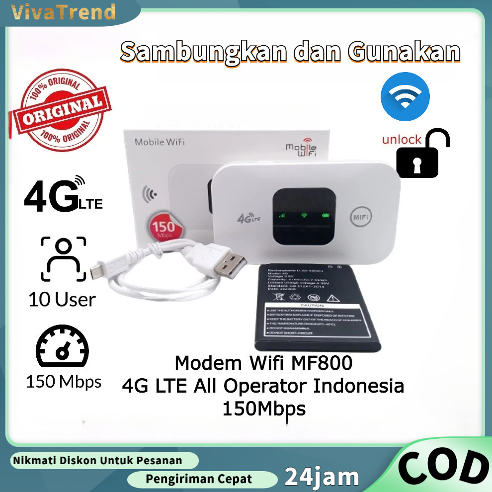 Mifi Modem Wifi 4G Unlock Operator Perdana Telkomsel 150 Mbps 4G Portable Mobile Wifi Usb Mobile Wif