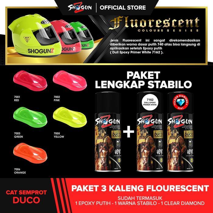 Paket 3 Kaleng Cat Semprot Motor Shogun Z Paint Flourescent/Stabilo cat semprot jepang