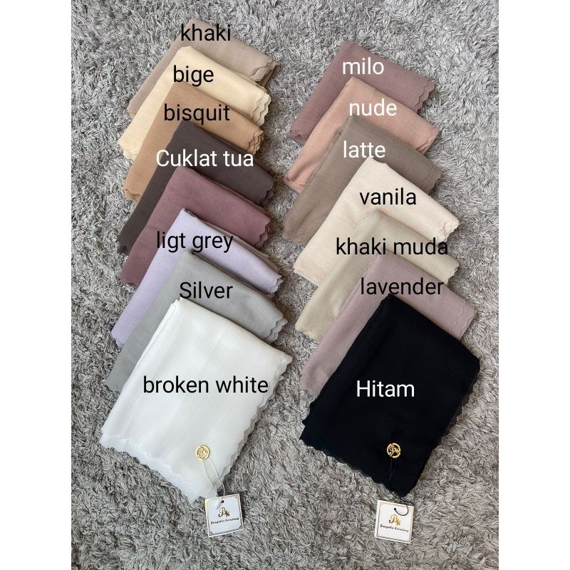 GANGSASHOP  kerudung polos syar'i   140x140 cm By: Bungatta kerudung