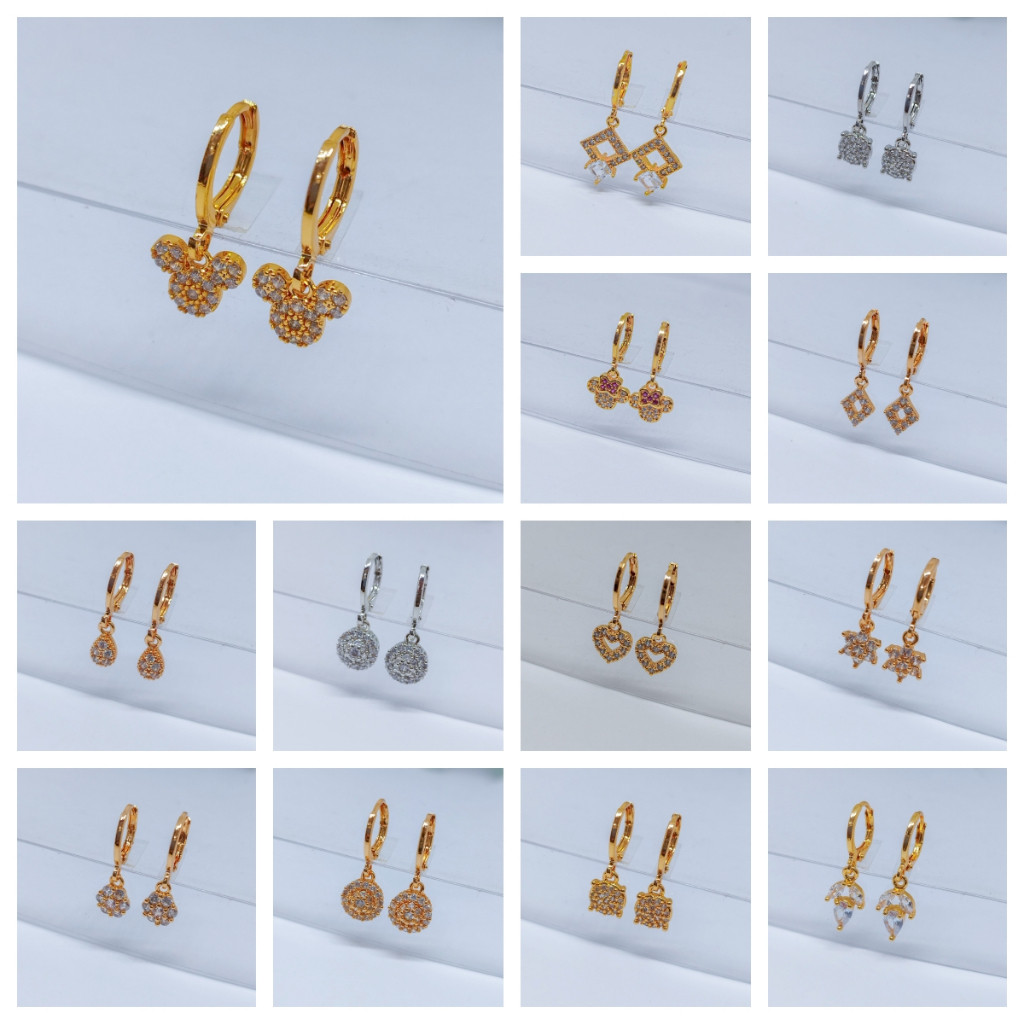 Jewelry Anting Titanium Wanita Emas Muda Anti Karat Dewasa Tusuk Korea Asli Panjang Dan Luntur Korea