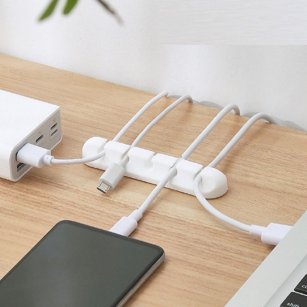 Silicone Cable Holder Clips USB Cable Winder Self Adhesive Cable Cord Wire Adhesive Holder Managemen