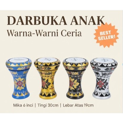 GOSTORE - Darbuka Anak 6 in - Dumbuk Batu Darbuka mini 6 in Rebana Hadroh Darbuka