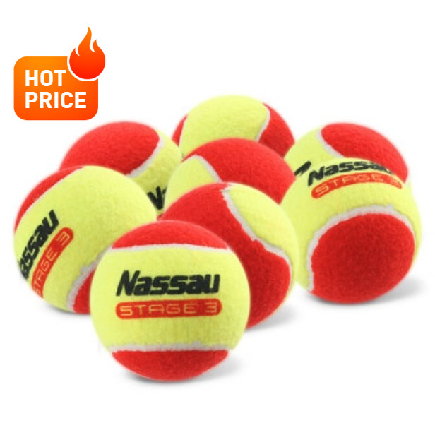 bola tenis nassau junior red stage 3 isi 12 original