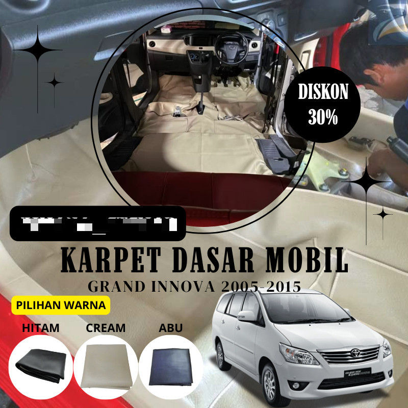 Karpet Dasar Super Peredam Lantai Mobil Kijang Innova 2005-2015