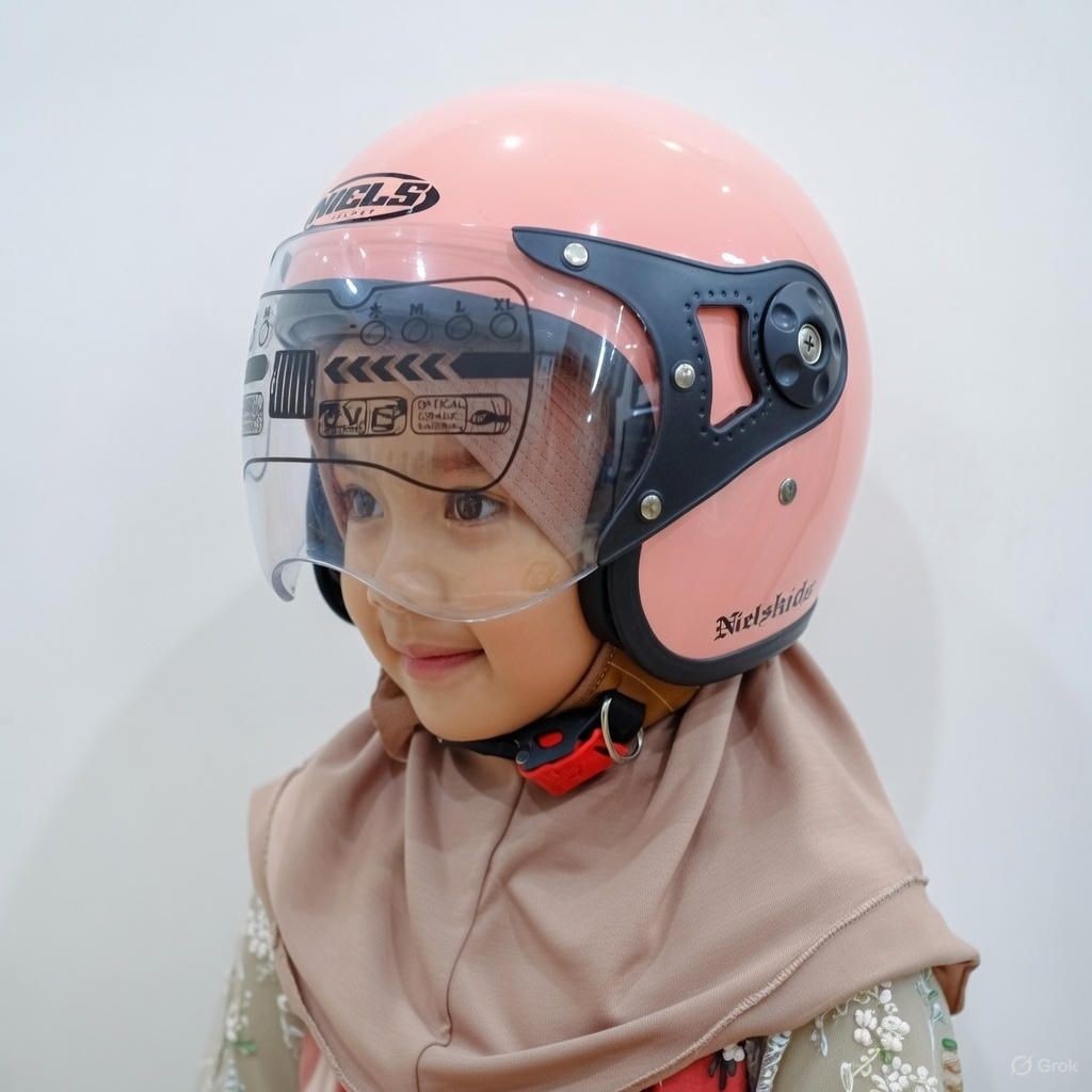 Helm Niels Bogo Pilot Anak Laki Laki/Perempuan Usia 5-12 Tahun | Niels kids HARGA TERMURAH