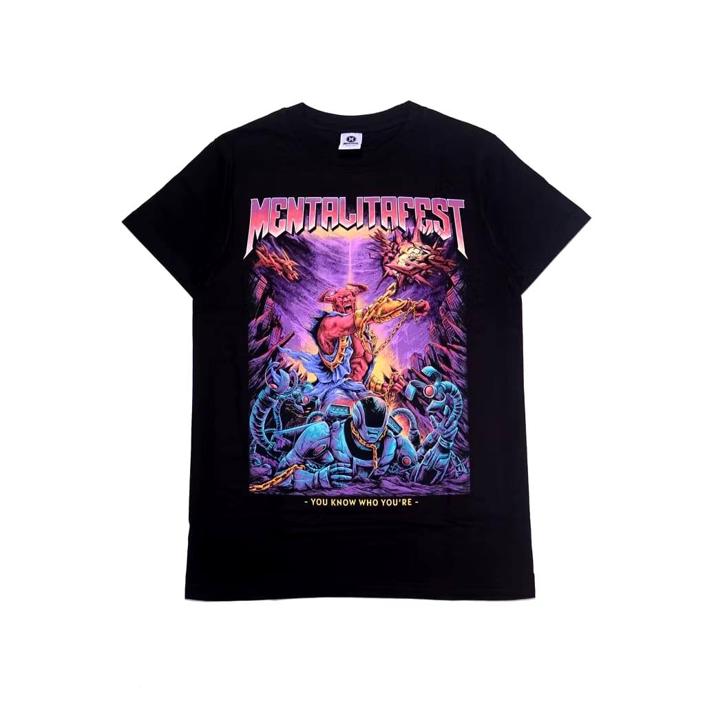 Kaos Baju Distro MENTALITAFEST - GALAXY, Pria & Wanita Bahan Cotton Combed 24'S Tebal  Adem Kain Kat