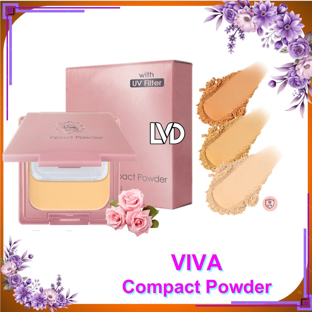 VIVA COMPACT POWDER PINK 12GR - GLOW UP WITH UV PROTECTION - VIVA COMPACT POWDER PINK