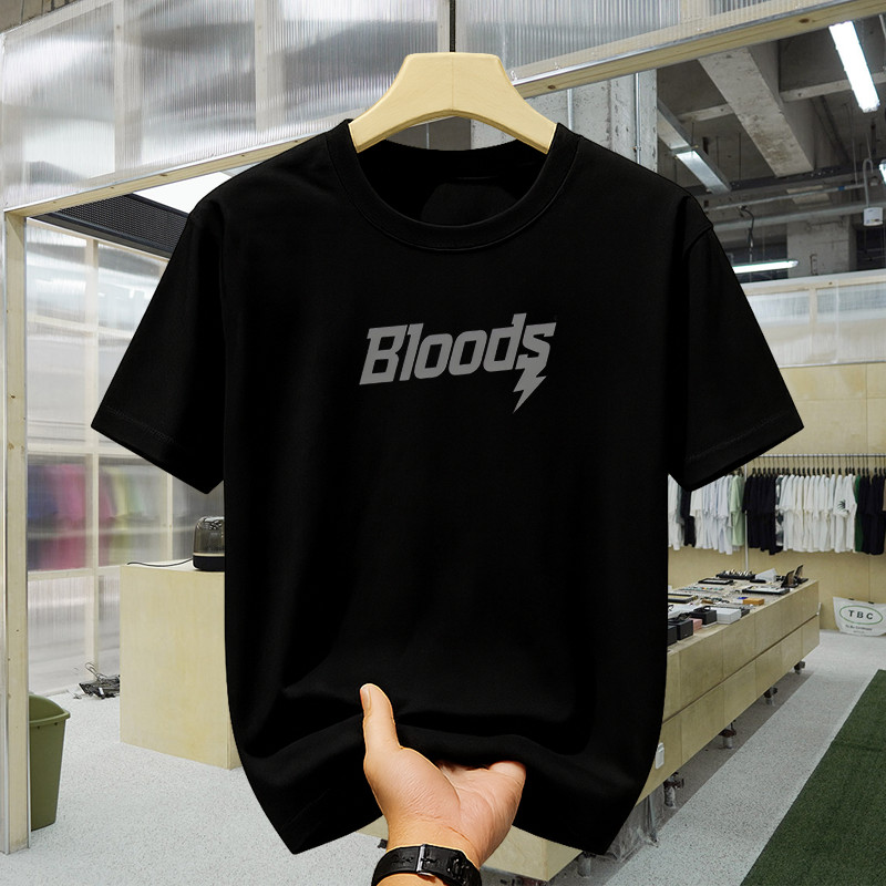 Kaos Bloods Original Inspired Kaos Hitam Putih Streetwear Fashion Pria Wanita Bahan Halus