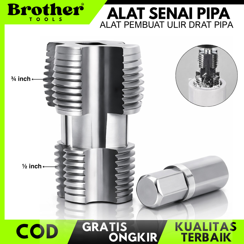 Alat Bor Ulir Presisi/ Pemotong Ulir Internal Dan Eksternal Pipa Air Terintegrasi /Alat Pembuat Ulir