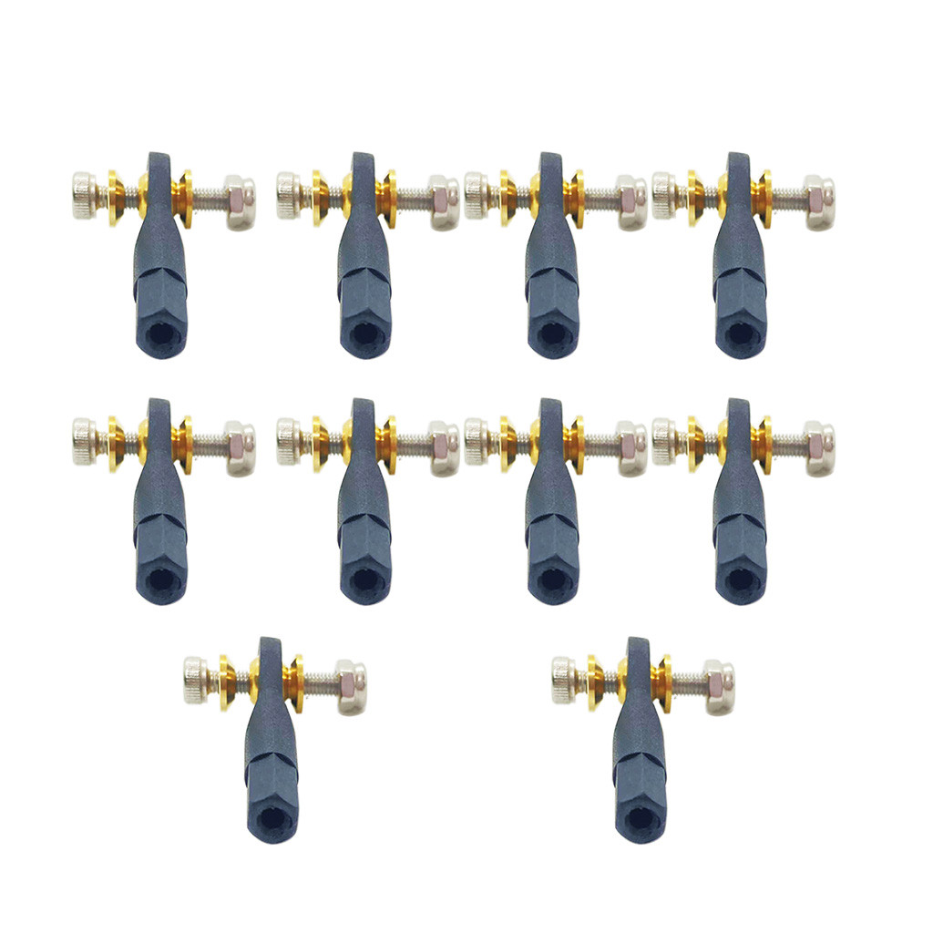10pcs Nylon M2.5 M3 Rod End Dual Cup Ball Head Joint Link With Screw Set For RC Airplane Car Boat Pa