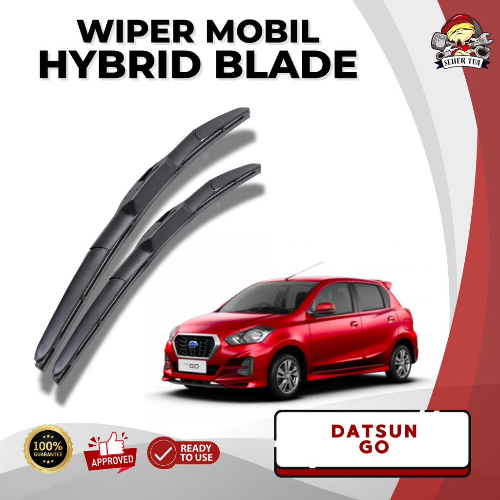 Wiper Hybrid Blade Mobil Datsun GO – Karet Wifer Mobil Berkualitas 1Set Kiri Kanan