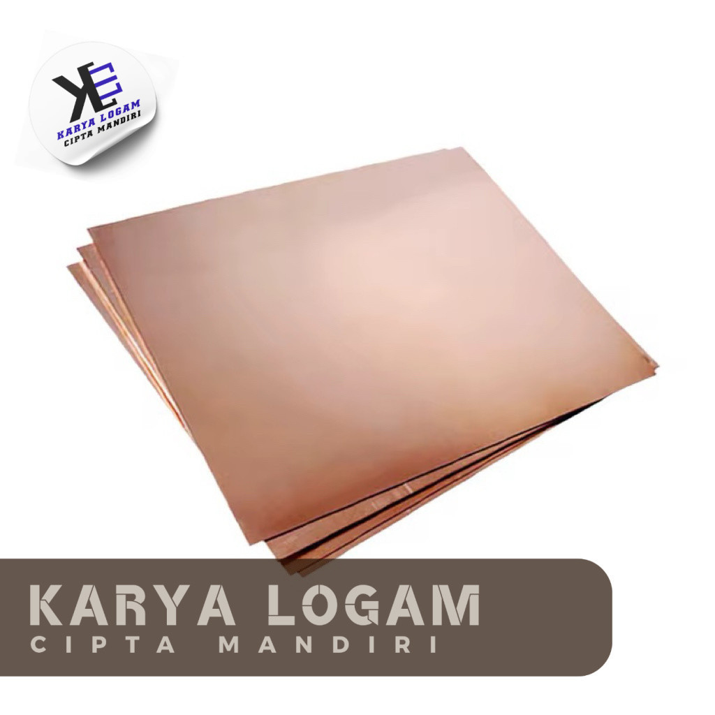 plat tembaga 0,3x15x15