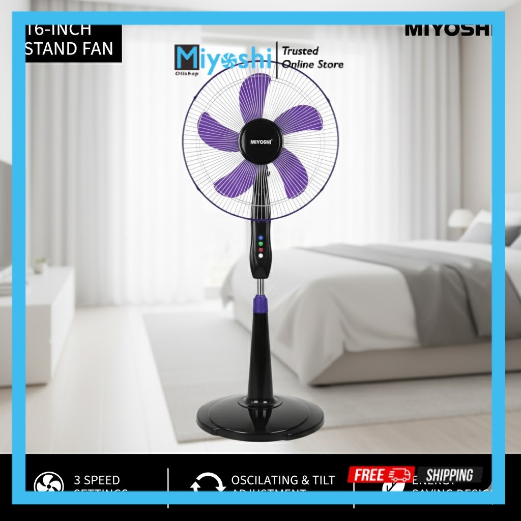 Stand Fan Miyoshi 1603 - Kipas Angin Berdiri 16 In Murah Berkualitas