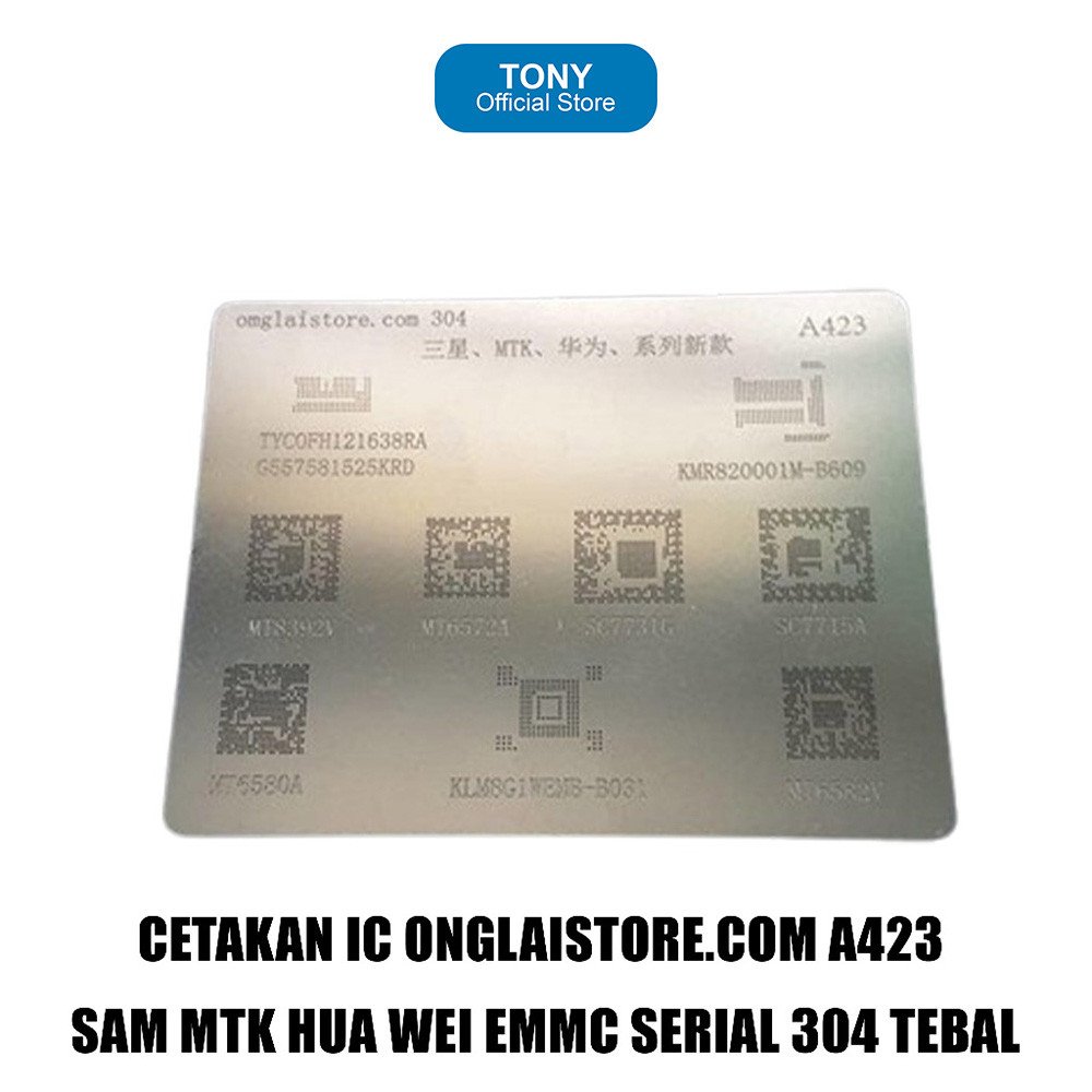 Cetakan IC ONGLAI A423 - Samsung MTK Huawei EMMC Steel 304 - A423 EMMC