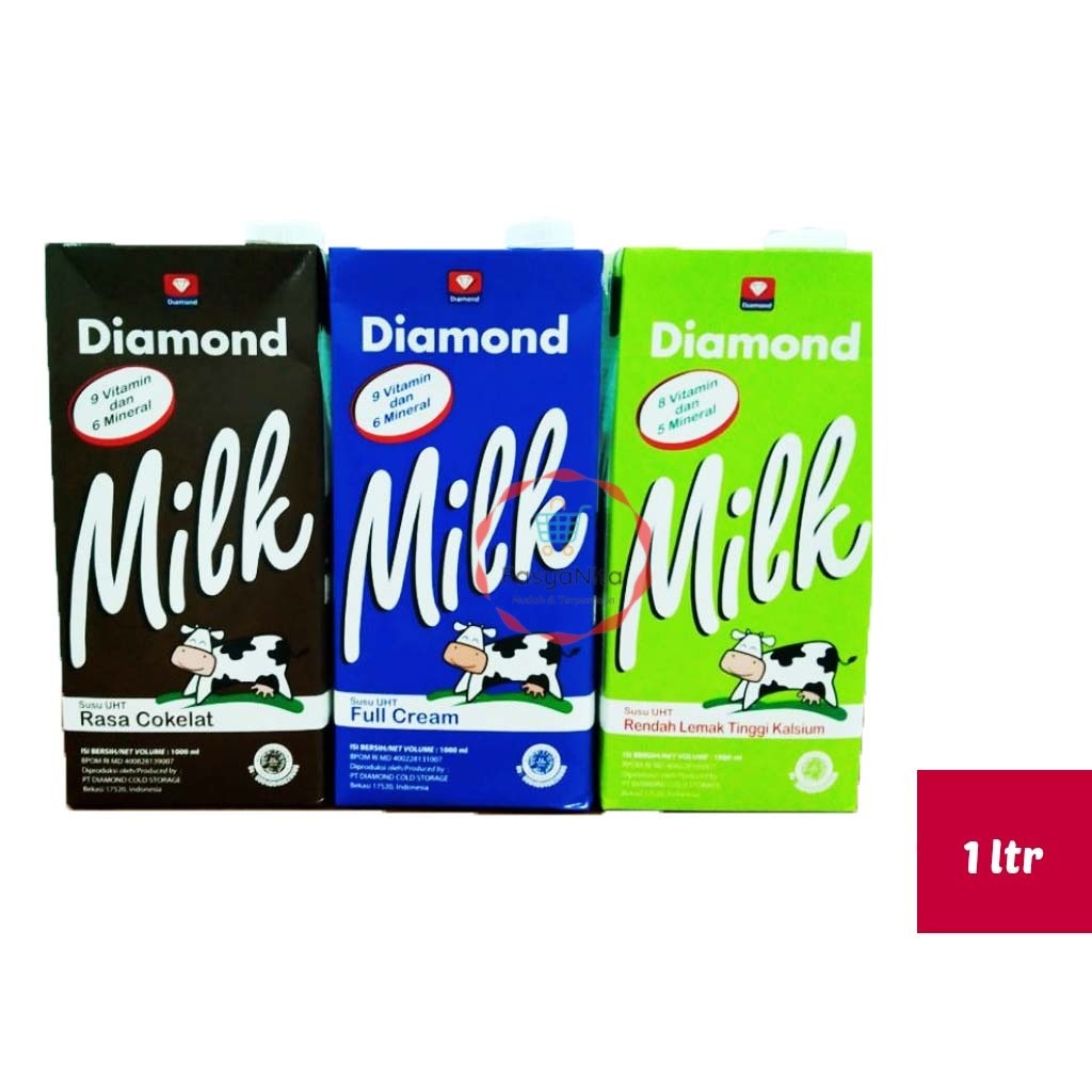 Susu Diamond UHT 1 liter Full Cream Chocolate Low Fat - Fasyanita Online Fresh Mart Denpasar - TBK