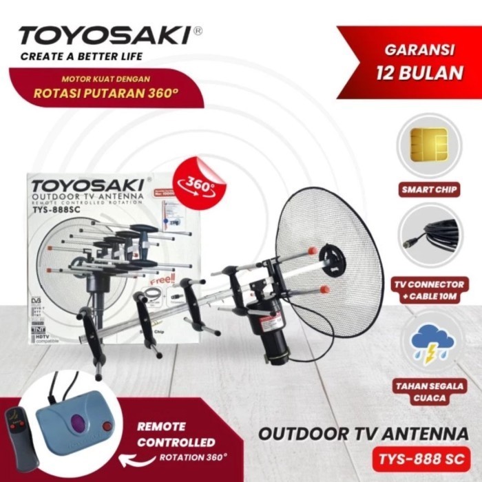 Toyosaki Antena Remote TV Digital Outdoor TYS-888SC