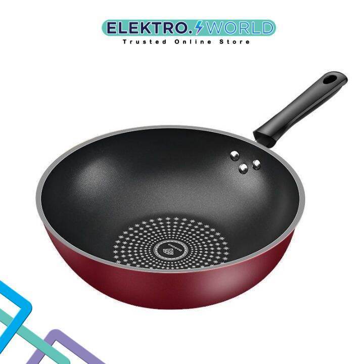 Wok Pan Diamond TD 32cm Original - Wajan Cekung Besar Anti Lengket