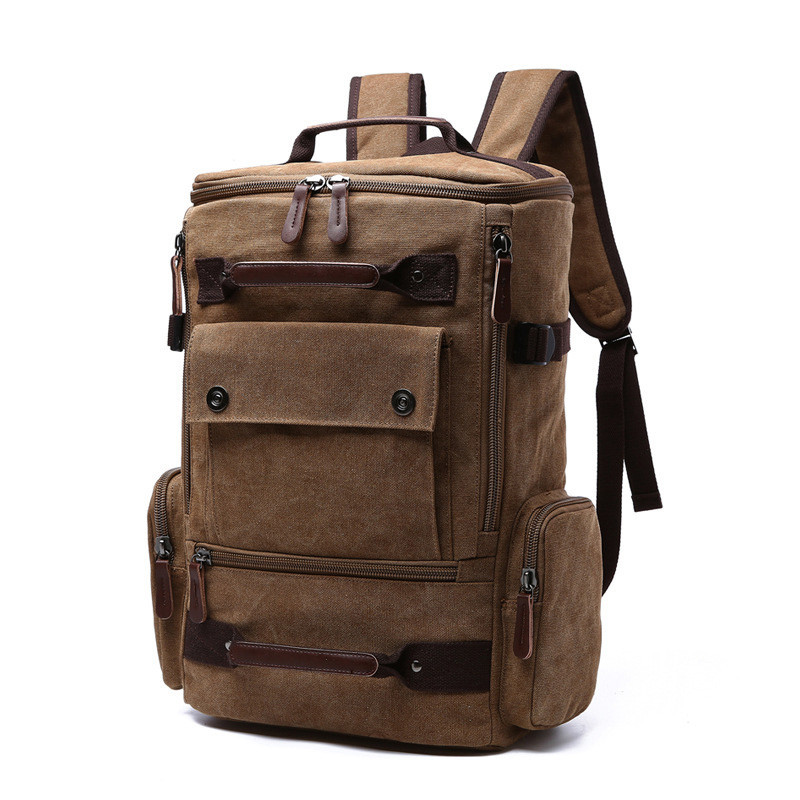Men's Backpack Vintage Canvas Backpack Sool Bag Men's Travel Bags Large Capacity Backpack Laptop Bac