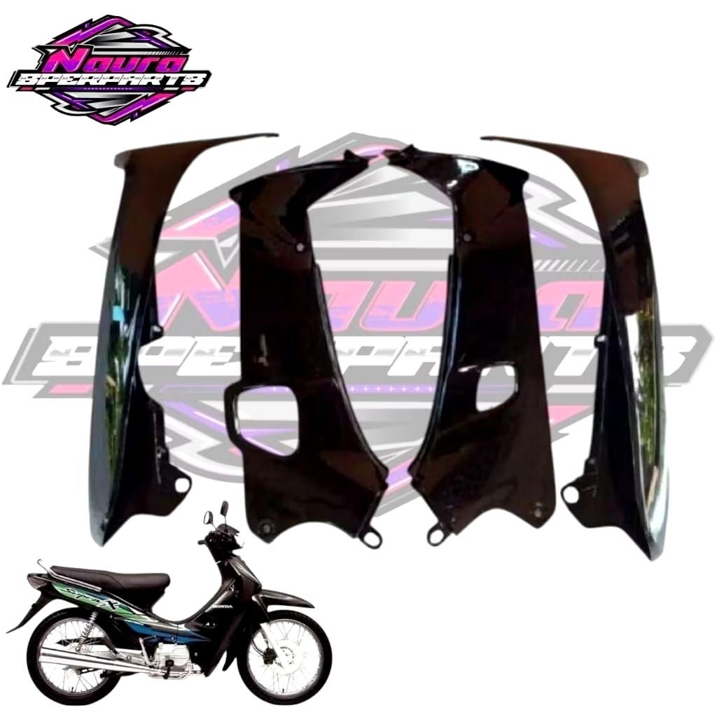 sayap body depan sayap luar sayap dalam Supra x lama / Supra fit lama hitam 2000-2005