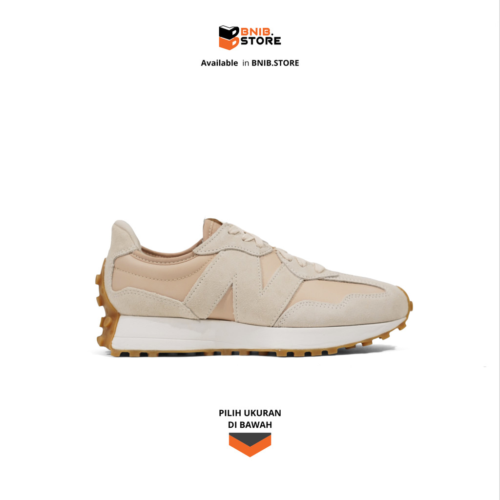 Sepatu Sneakers Wanita NB 327 Beige Brown Original