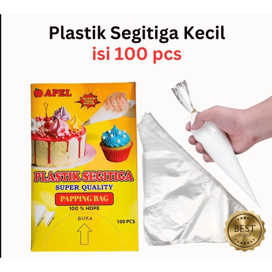 KYK PLASTIK SEGITIGA ICING PIPING BAG PLASTIK HIAS KUE PLASTIK SEGITIGA HIAS KUE PLASTIK CREAM PLAST
