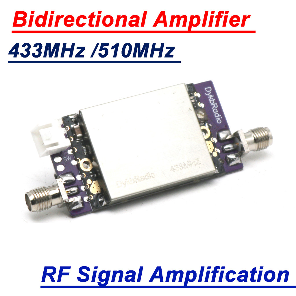 433MHz /510MHz Bidirectional Amplifier Lora RF Signal Amplification Booster UHF VHF Receiver Transmi
