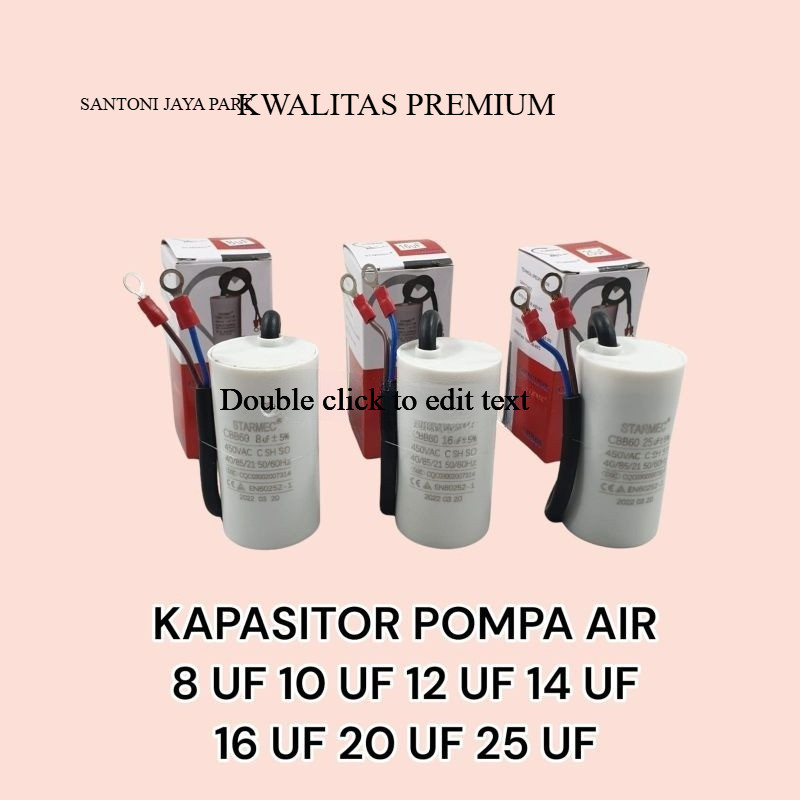 CAPASITOR KAPASITOR POMPA AIR / KAPASITOR MESIN AIR / CAPACITORS POMPA AIR / KAPASITOR POMPA AIR SEG