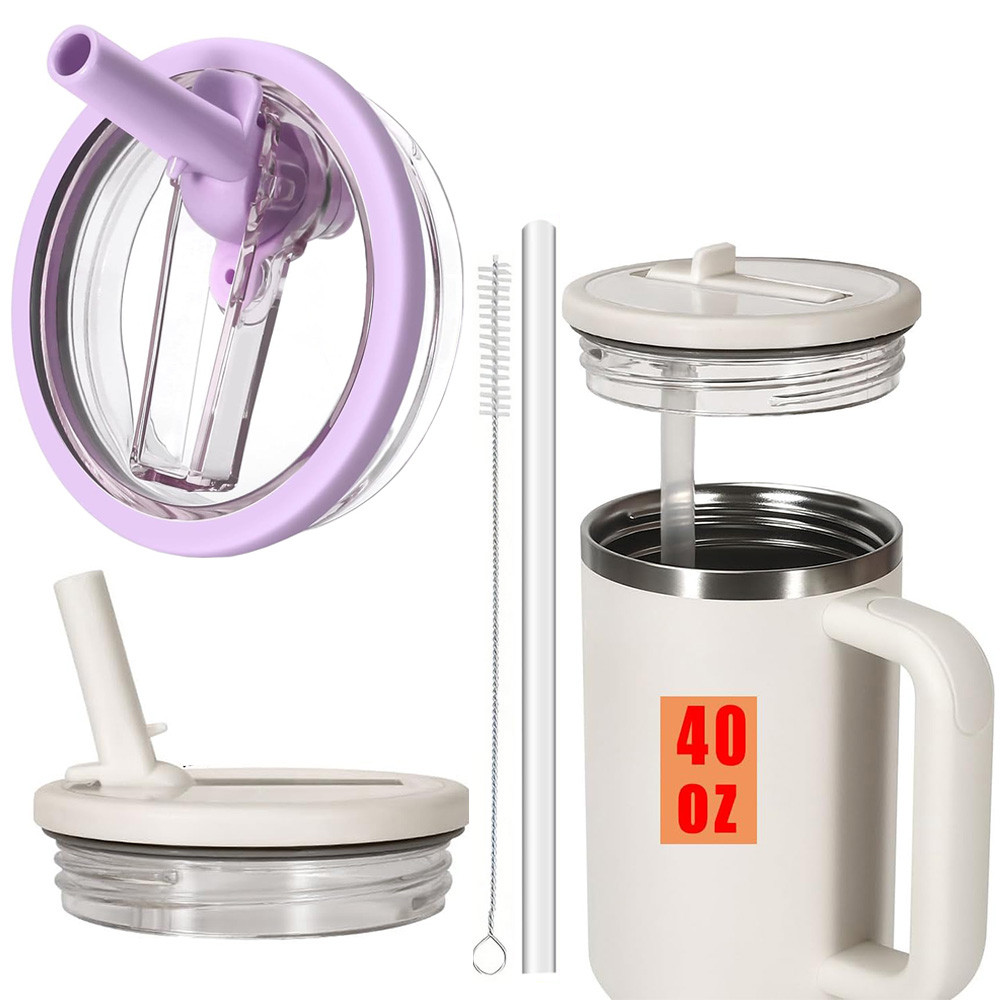40oz Lid for Stanley Flip Straw Leak Proof Spill-proof Cup Cover Tumbler Lid Replacement for Stanley