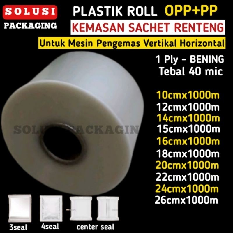 Plastik Roll OPP PP Bening Polos | Plastik Kemasan Sachet Bag Renteng Renceng | Plastik Bungkus Snac