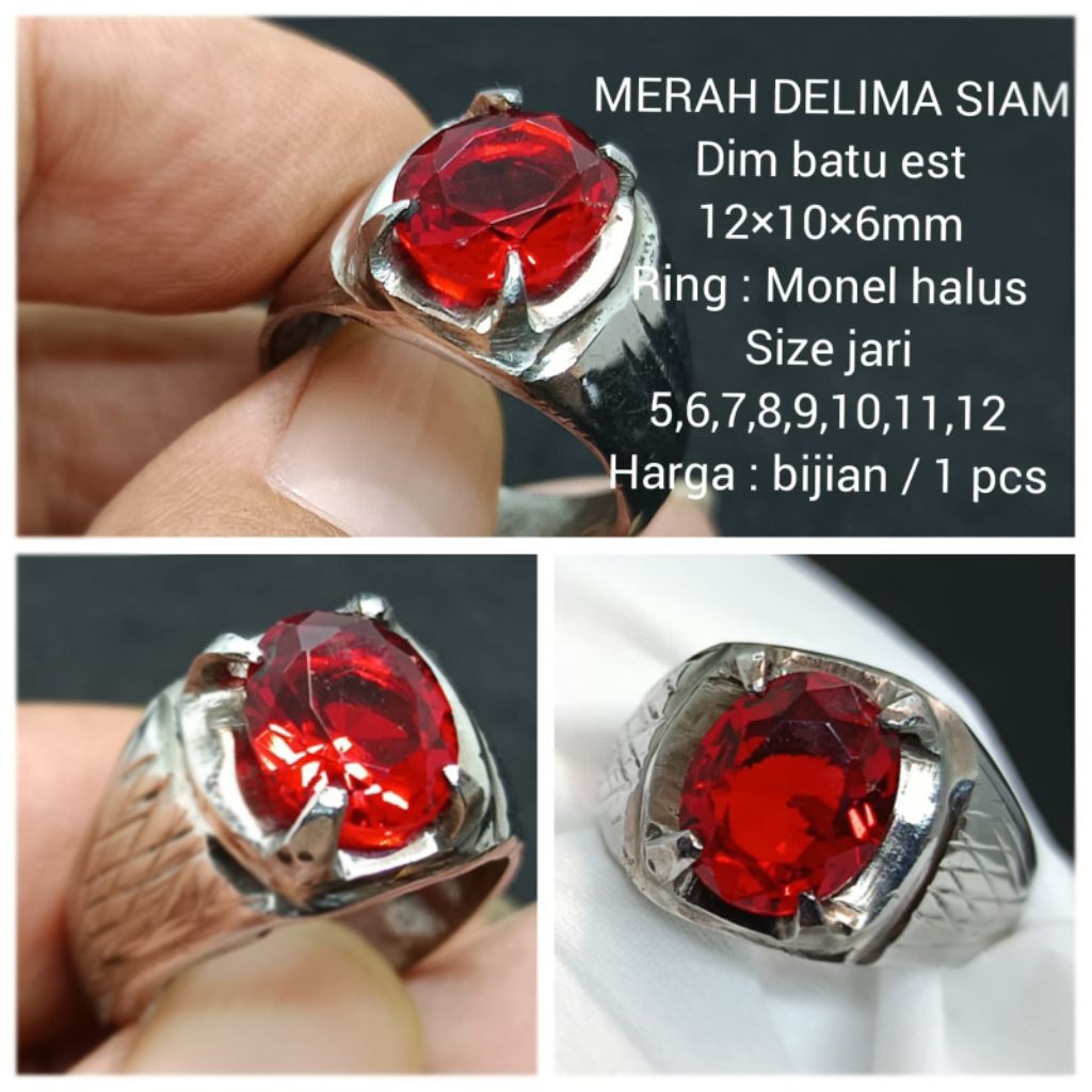 BATU AKIK MERAH DELIMA SIAM DIM BATU EST.