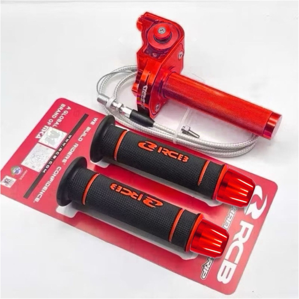 Paket Gas Spontan Acerbis V1 Plus 1 Kabel + Handgrip RCB HG55 Original + Jalu Stang Cnc Universal pa