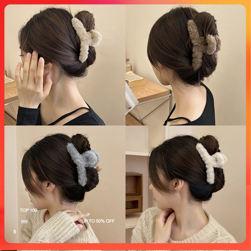 Jedai Rambut Bulu Korea Jepitan Aksesoris Rambut Wanita Dewasa