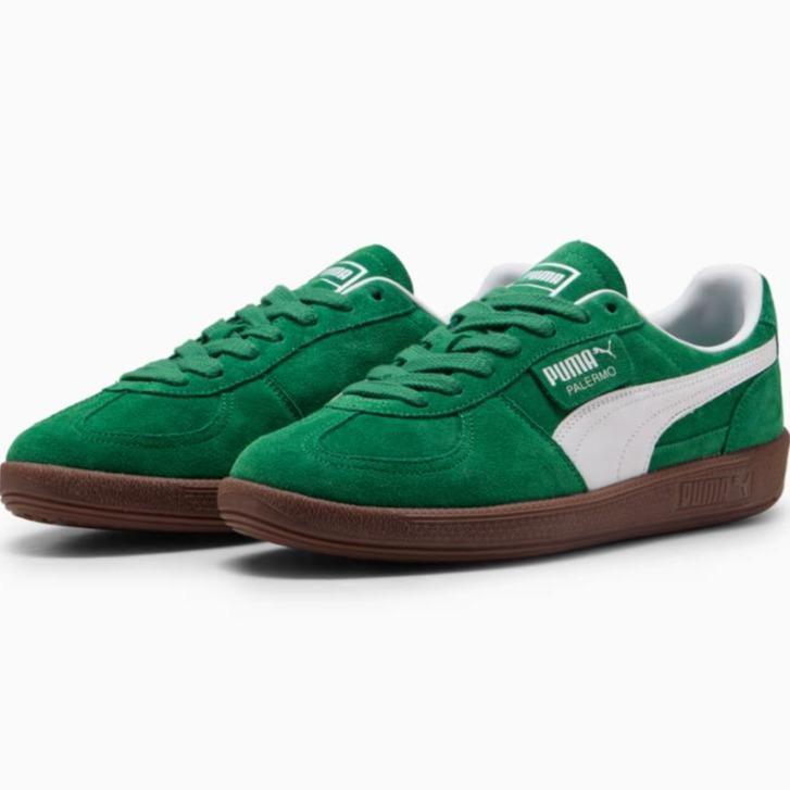 Sepatu Kasual Unisex Puma Palermo Warna Archive Green-PUMA White - 396463 63