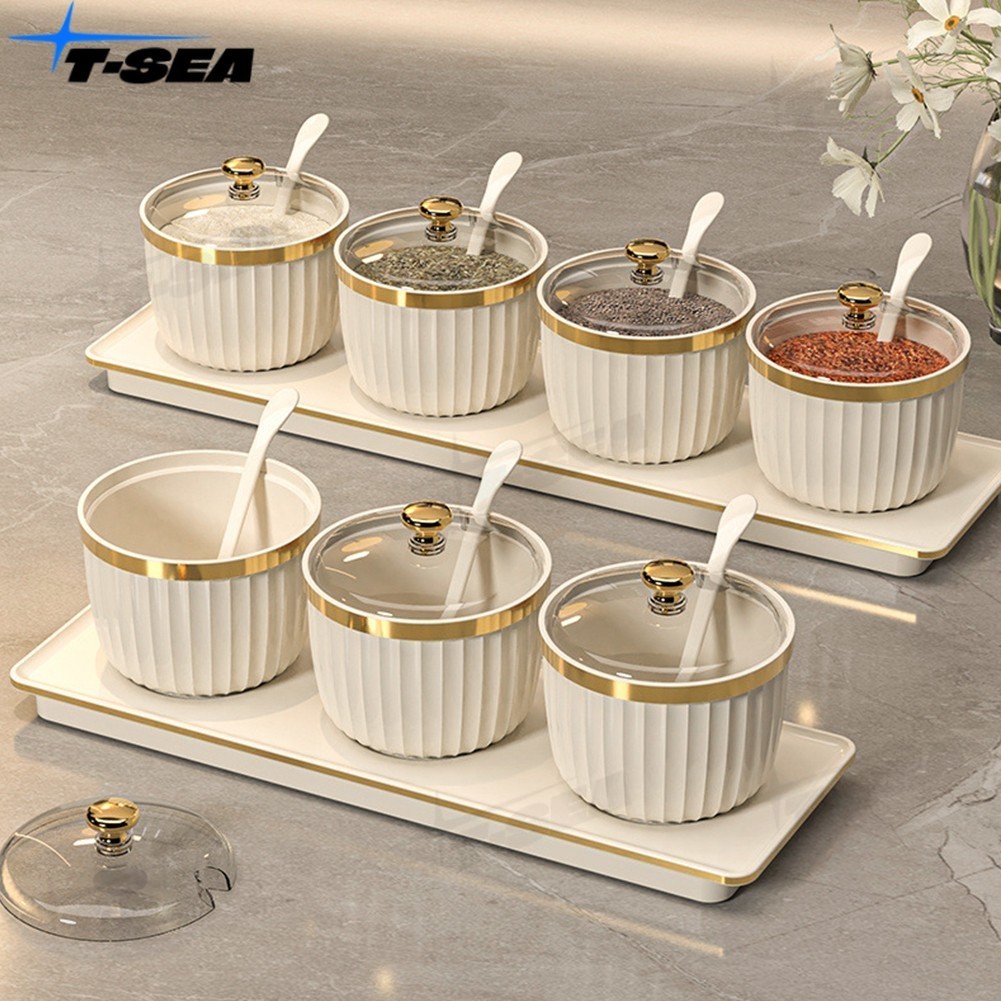 BintangOfc -  Tempat Bumbu set estetic Tempat Bumbu Dapur Set SendokWadah Bumbu Aesthetic