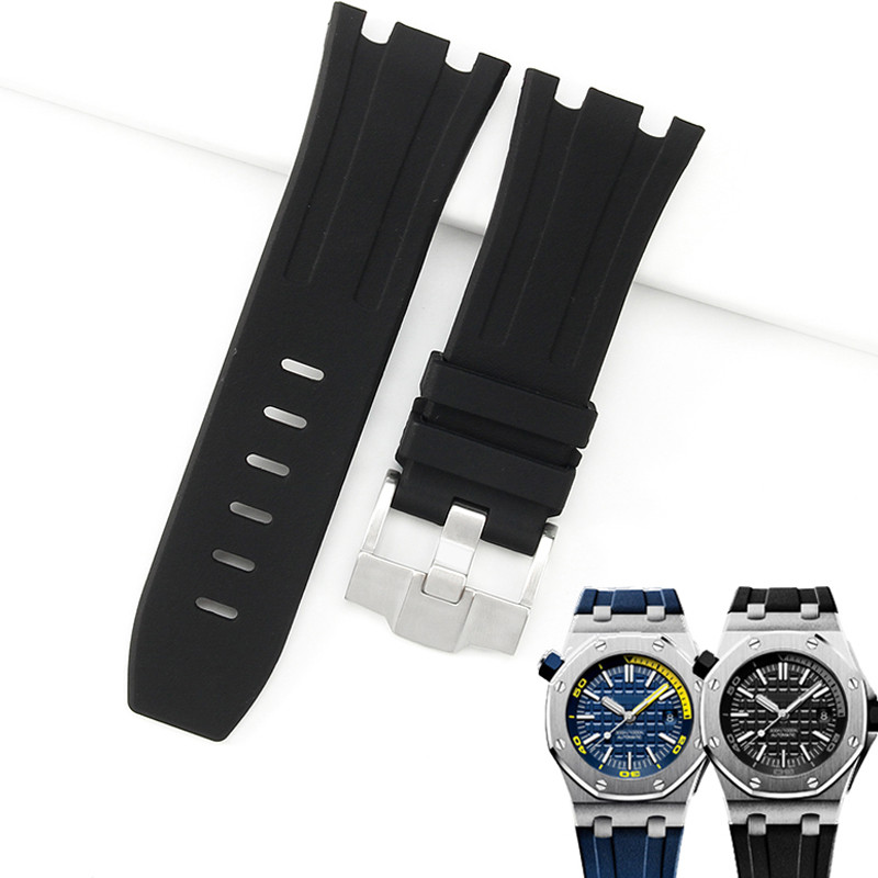 For Audemars and Piguet Royal Oak Strap Original AP 15710 26470 Silicone Rubber Sport Wat Strap 28mm