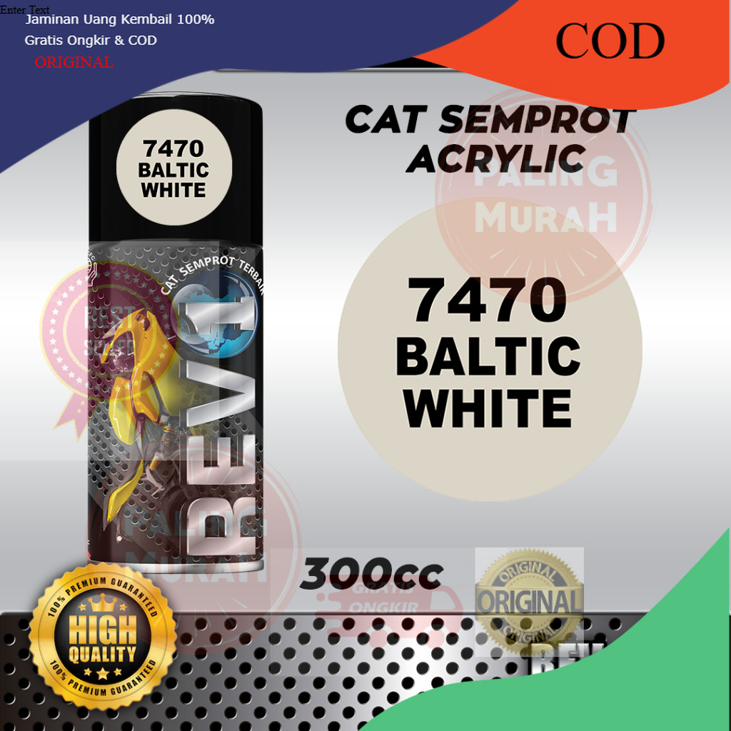 Cat Semprot Acrylic Revo Baltic White / Putih Susu 7470 - Pilok Pilox Akrilik