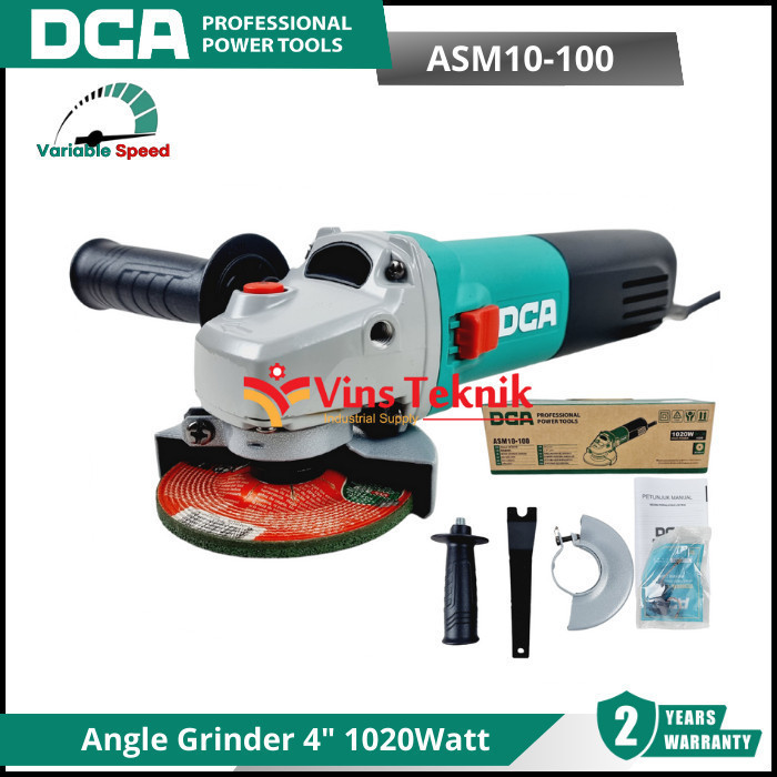 DCA ASM10-100 Mesin gerinda tangan VARIABLE SPEED 4 inch ASM 10-100
