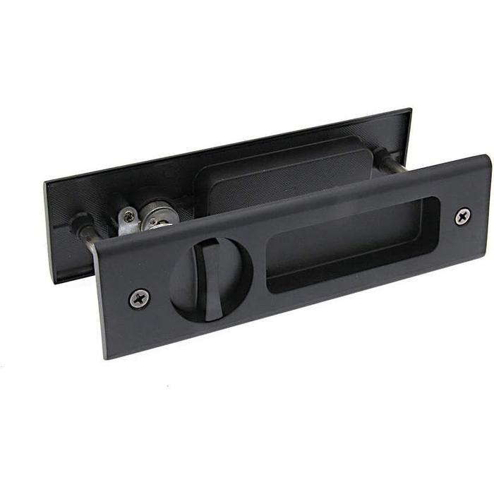 Hitam / Perak Kunci Pintu Sliding Geser Set Invisible Sliding Door Kunci pintu perangkat keras anti-