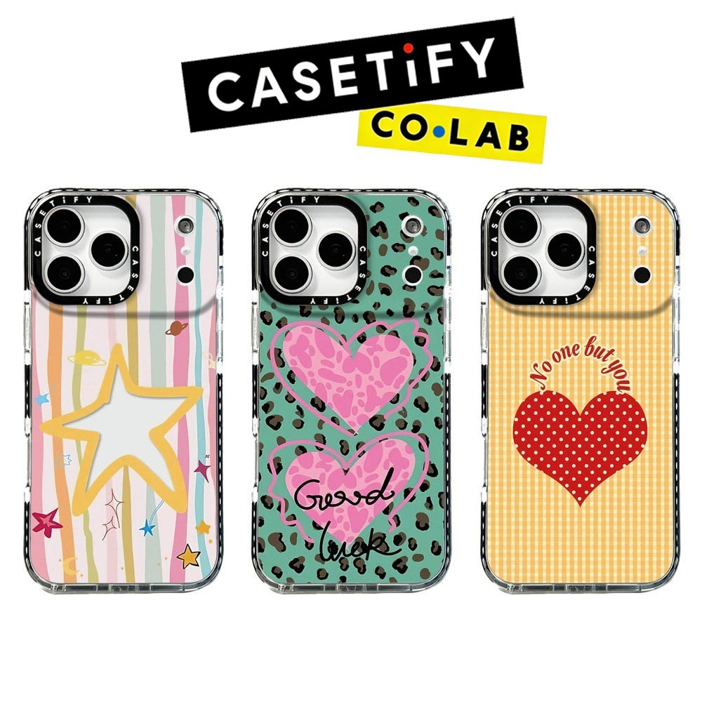 Original CASETiFY Love Heart Star Phone Case for IPhone 17ProMax 16ProMax 16pro 16 12 13 15Pro 15Pro