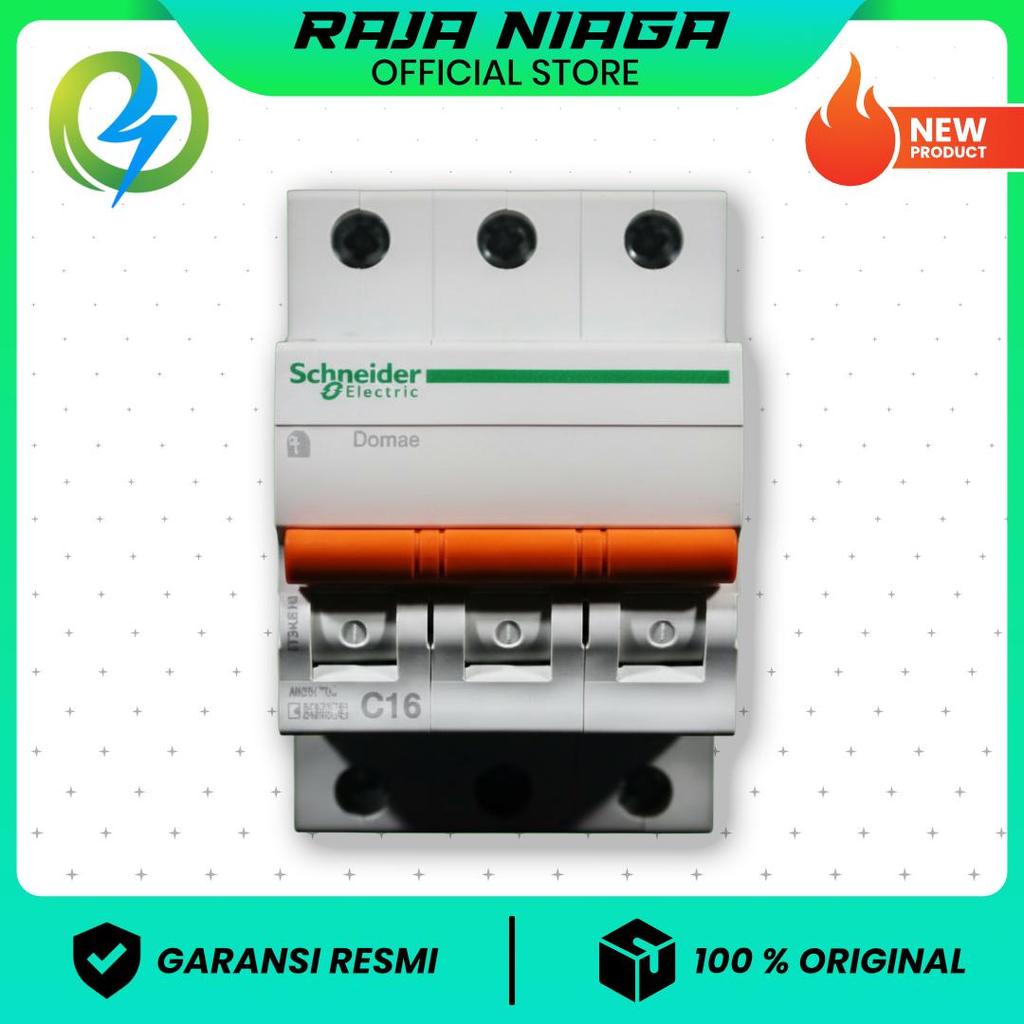 MCB 3 PHASE 16 AMPERE MERK SCHNEIDER BREAKER