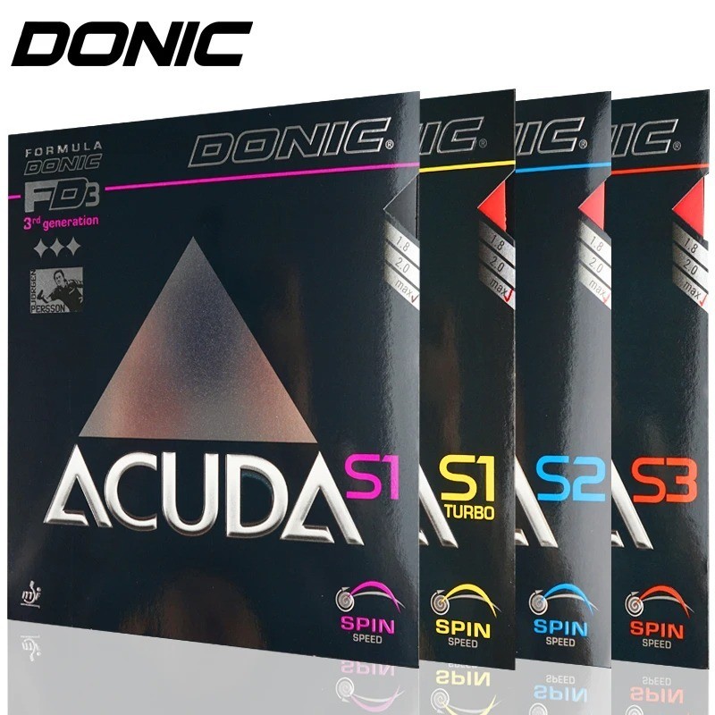 Genuine DONIC ACUDA S1 reinforced S2 S3 table tennis rubberized racket with reverse rubber cover