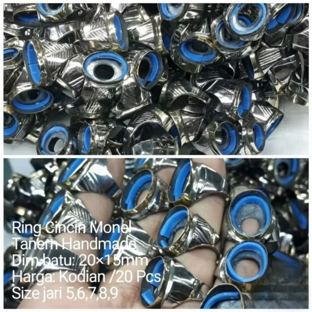 cincin ring monel tanam handmade grosir kodian 20biji
