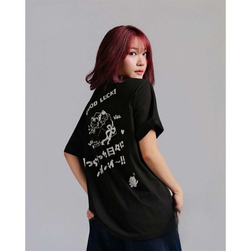Kaos JKT48 Birthday T-Shirt Marsha Lenathea 2026 Free Stiker/PC - Hitam