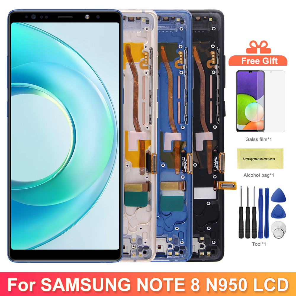 Note 8 LCD With Frame For Samsung Note8 N950F N950U N950W N950FD LCD Display Tou Screen Digitizer As